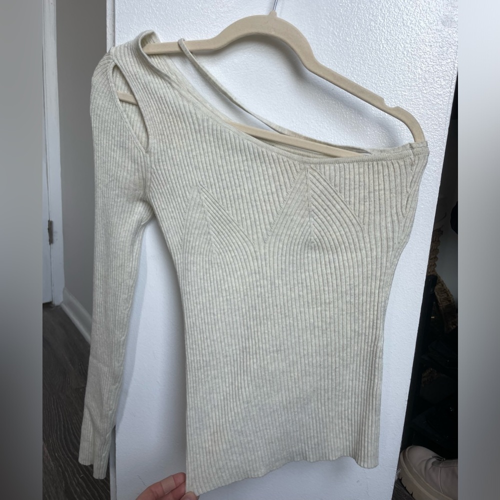 H:ours one shoulder sweater
